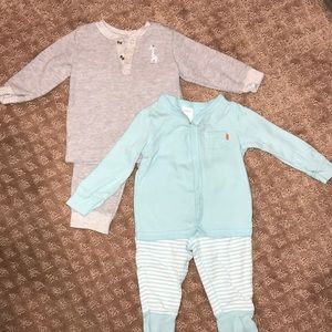 baby boy two-piece pajamas, size 6M (set of 2)